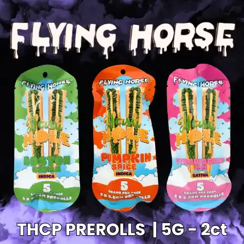 Flying Horse - Hash Hole Prerolls - 2.5g Each - 2ct