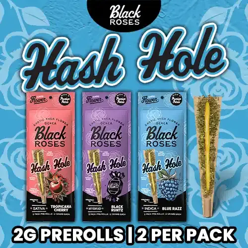 Black Roses - Hash Hole Pre Rolls | 2ct - 4g