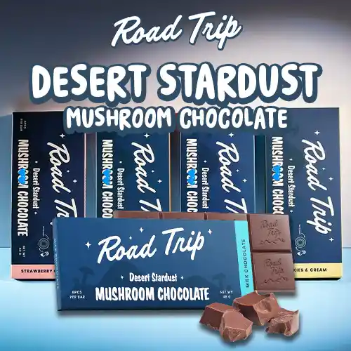 Road Trip - Desert Stardust Mushroom Chocolate Bar - 8 pcs