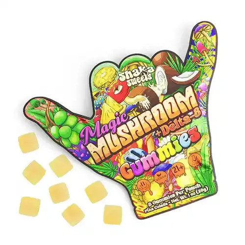 Shaka Sweets Mushroom Gummies + 800mg Delta-8 THC | Piña Colada