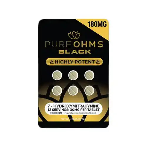 Pure Ohms Black - 7OH Tablets - 30mg Each, 6ct