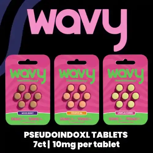 Wavy - Pseudo Tablets - 10mg Each, 7ct