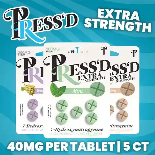 Press'd - Extra Strength 7OH Tablets - 40mg Each, 5ct