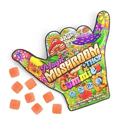 Shaka Sweets Mushroom Gummies + 40mg THCP | Papaya
