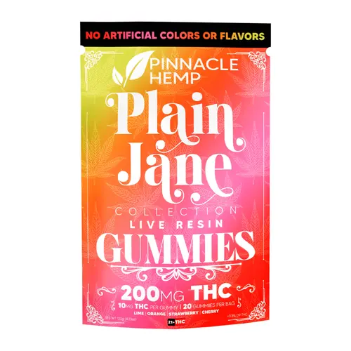 Pinnacle Hemp - Plain Jane D9 THC Gummies - 200mg