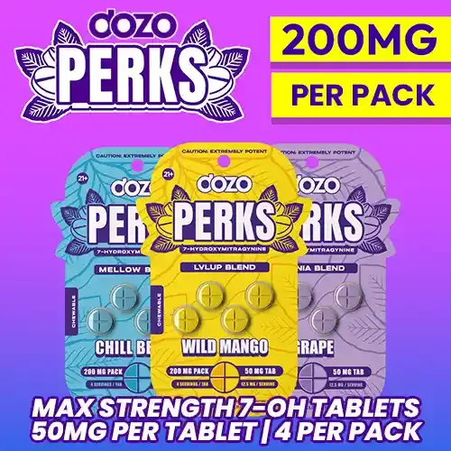 Dozo Perks Maximum Strength 7oh Tablets - 200mg