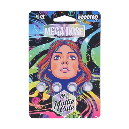 Ms Mollie Cule Mega Dose Mushroom Tablets - 5000mg, 4ct