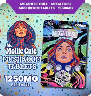 Ms Mollie Cule Mega Dose Mushroom Tablets - 5000mg, 4ct