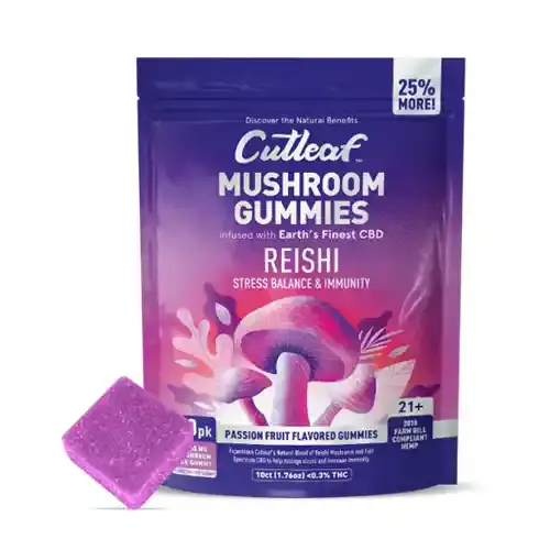 Cutleaf Mushroom Gummies - Reishi + CBD + D9