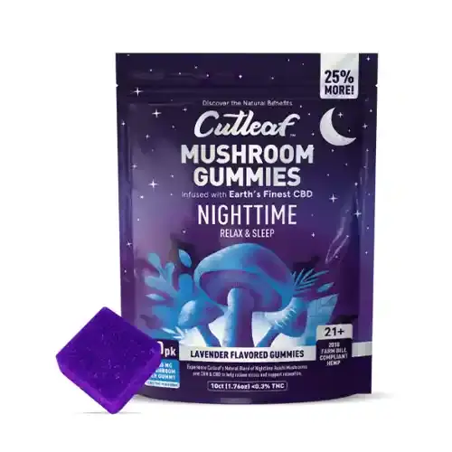 Cutleaf Mushroom Gummies - Nighttime + Reishi + Melatonin + CBD + CBN + D9