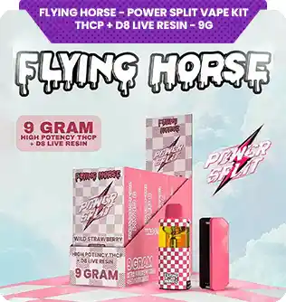 Flying Horse - Power Split Vape Kit - THCP + D8 Live Resin - 9g