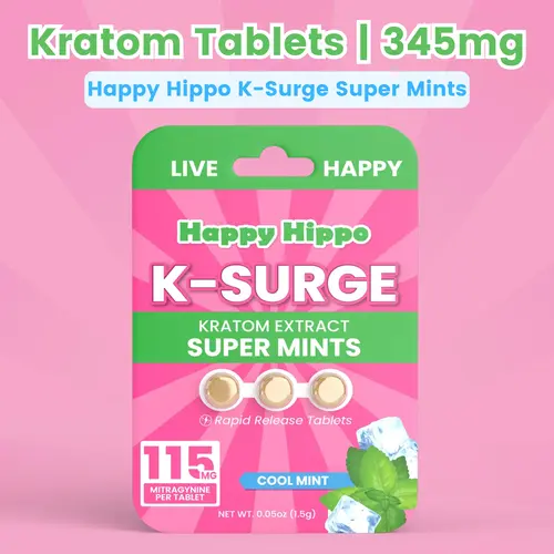 Happy Hippo | K-Surge Kratom Extract Tablets - 345mg