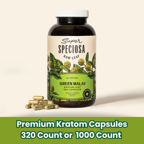 Super Speciosa - Green Malay Kratom Capsules