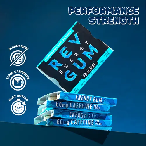 Rev Gum - Energy Gum - Polar Mint - 1 pack
