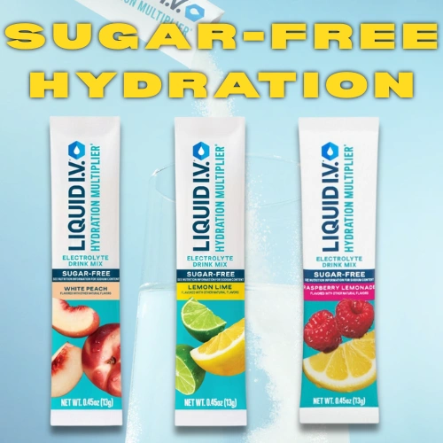 Liquid IV - Hydration Multiplier Electrolyte SUGAR FREE Drink Mix - 10 pack