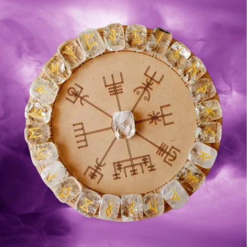 Soothing Crystals - Futhark Rune Set - Clear Quartz