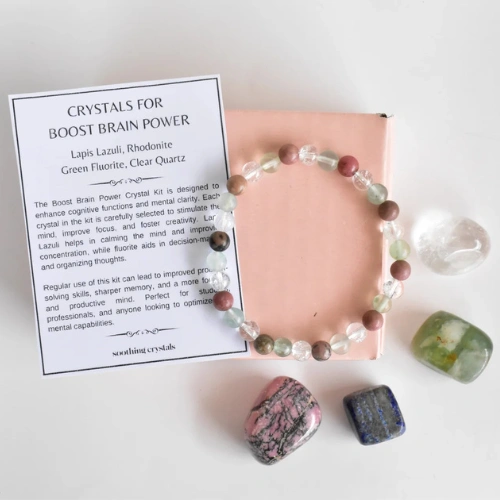 Soothing Crystals - Brain Power Boost Crystal Set + 6mm Bracelet
