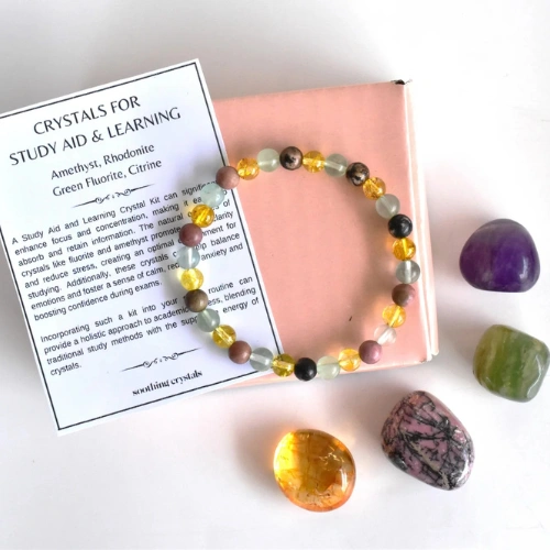Soothing Crystals - Study and Learning Crystal Set + 8mm Bracelet