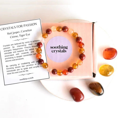 Soothing Crystals - Passion Crystal Set  + 6mm Bracelet