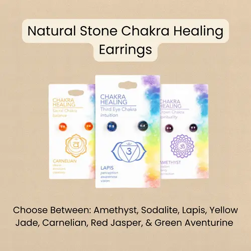 Chakra Stone Earrings | 8MM Stones