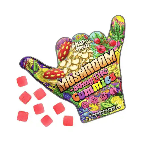 Shaka Sweets Mushroom Gummies + 80mg Delta 9 | Bomb Pop