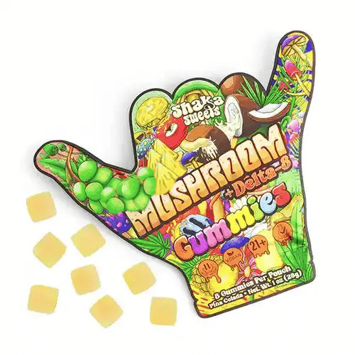 Shaka Sweets Mushroom Gummies + 800mg Delta-8 THC | Piña Colada