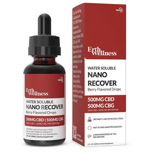 Erth Wellness - Water Soluble Nano Recover CBD:CBG Drops