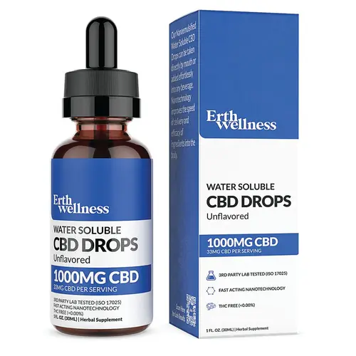 Erth Wellness - Water Soluble CBD Drops - Unflavored