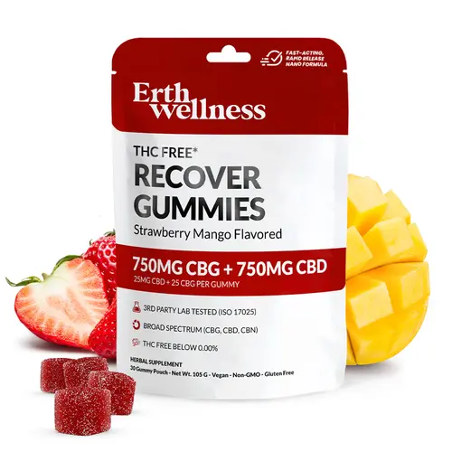 Erth Wellness - THC-Free CBD + CBG Recover Gummies - 1500mg