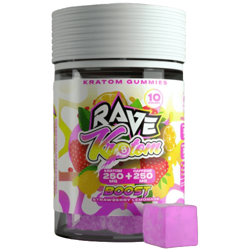 Rave Kratom - Targeted Kratom Extract Gummies - Boost