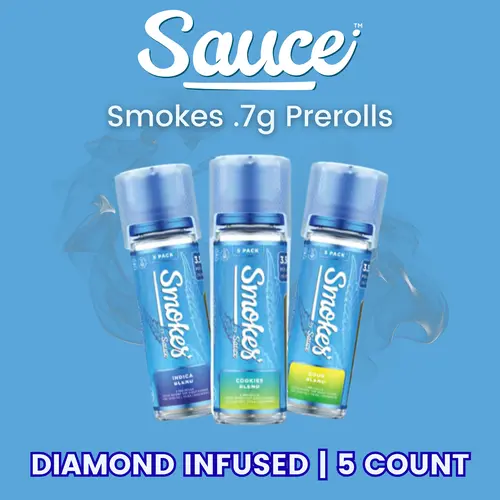 Sauce Smokes - 5 Diamond-Infused Prerolls - 3.5g