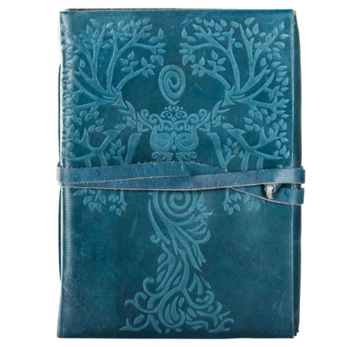 Goddess Tree Blue Suede Journal