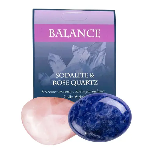 Crystal Gemstone Set | Balance - Sodalite & Rose Quartz