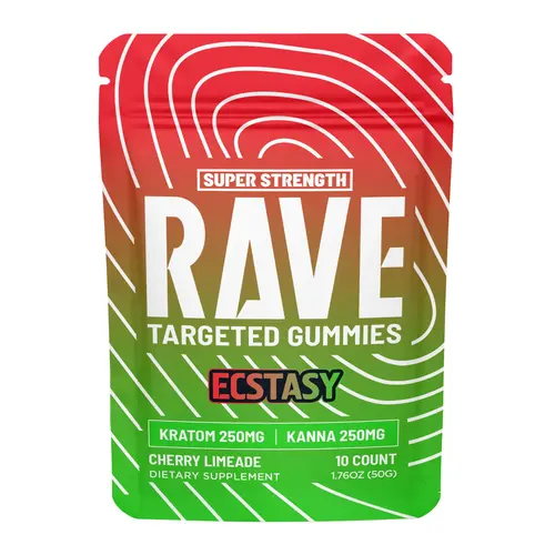 Rave Kratom - Targeted Kratom Extract Gummies - Ecstasy
