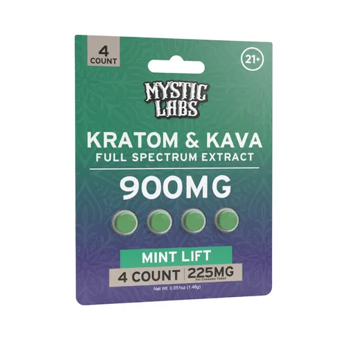 Mystic Labs - Kratom & Kava Tablets - Mint Lift - 900mg