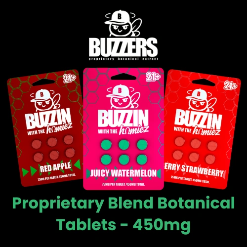 Buzzers - Buzzin With The Homies Botanical Tablets - 450mg