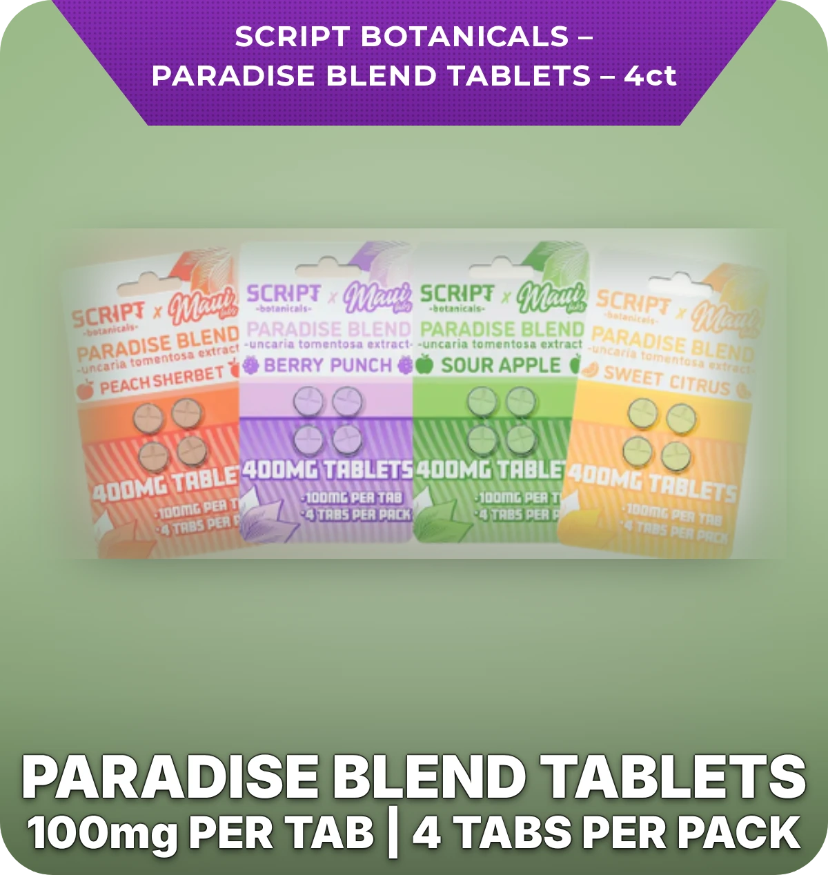 Script Botanicals - Paradise Blend Tablets - 4ct