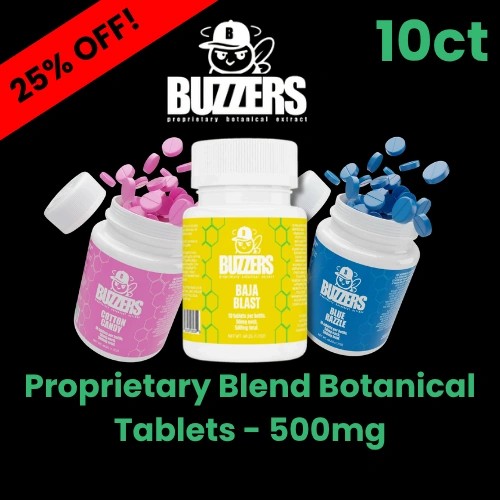 Buzzers - Proprietary Botanical Extract Tablets - 500mg