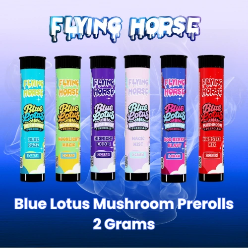 Flying Horse - Blue Lotus Mushroom Prerolls - 2g