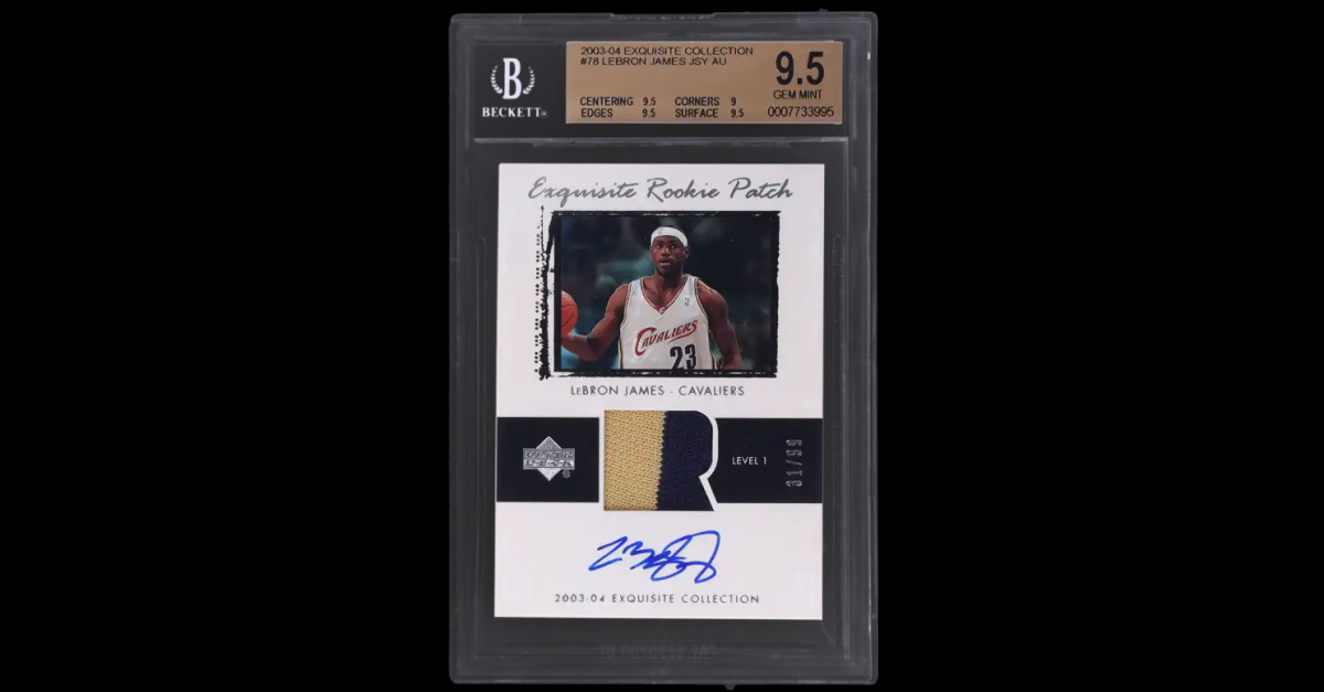 2003 UD Exquisite RPA LeBron James Live Now on Alt