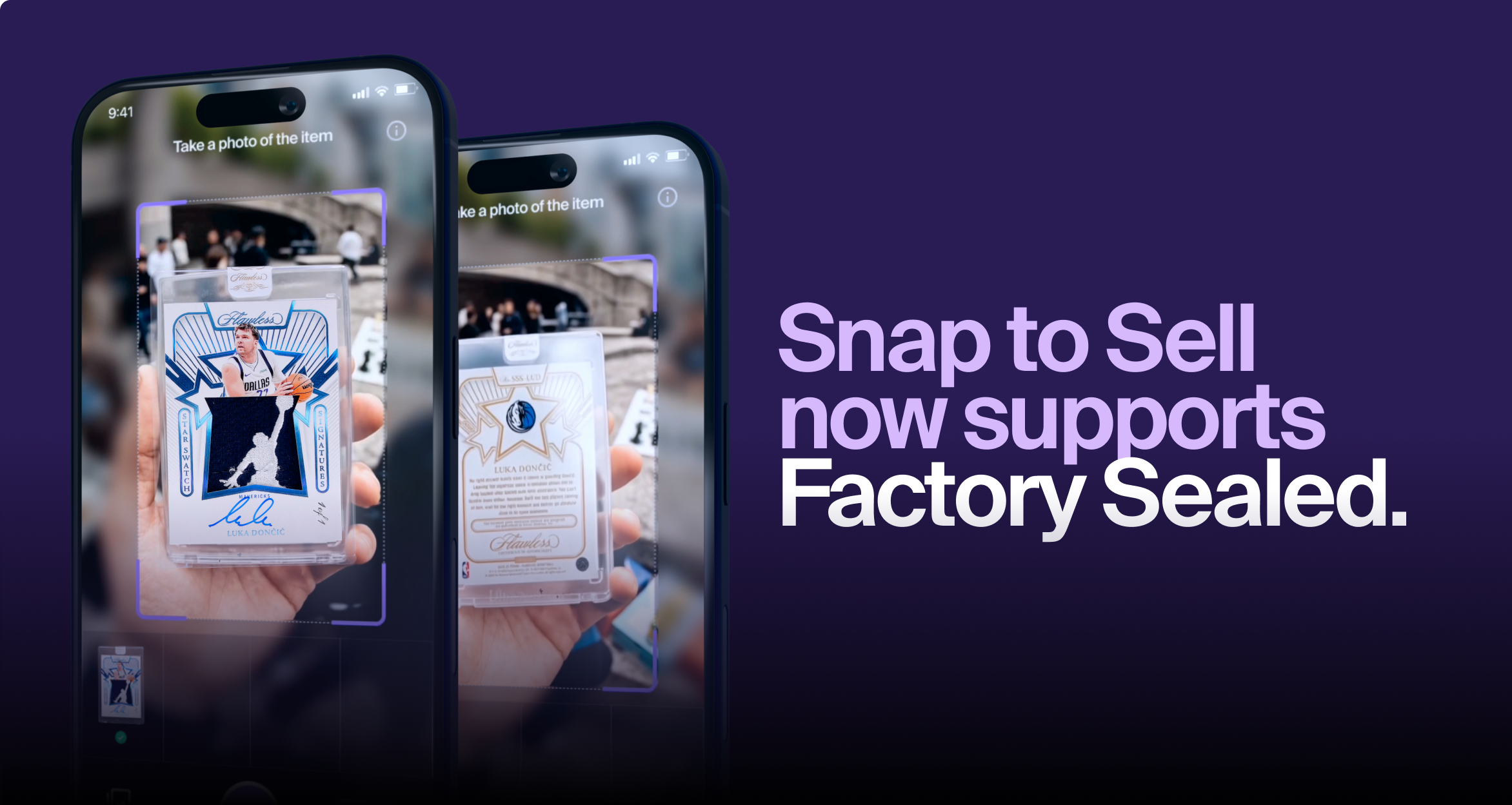 New! Factory Sealed is now supported in Snap to Sell