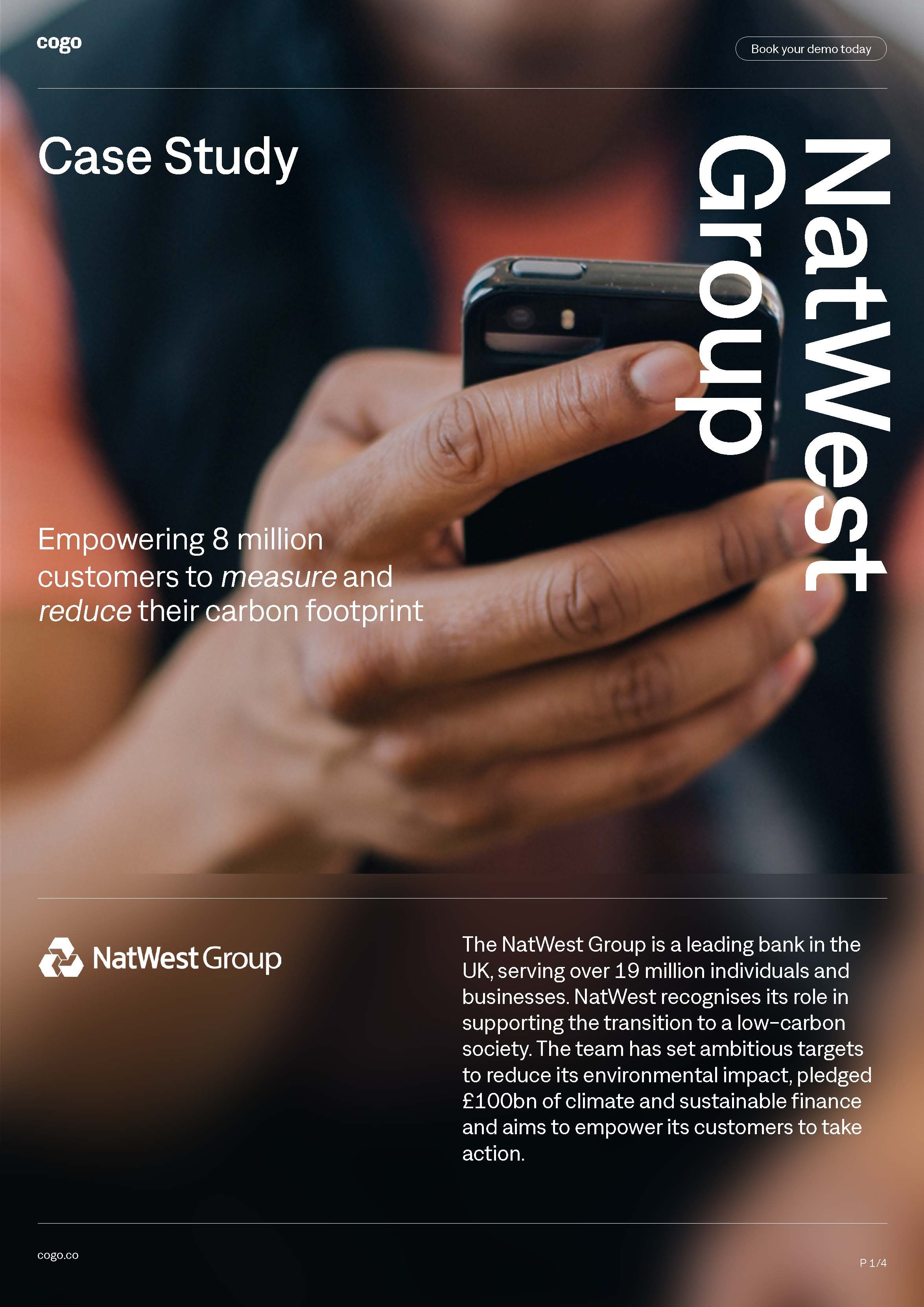 Case study cover with a leaf background