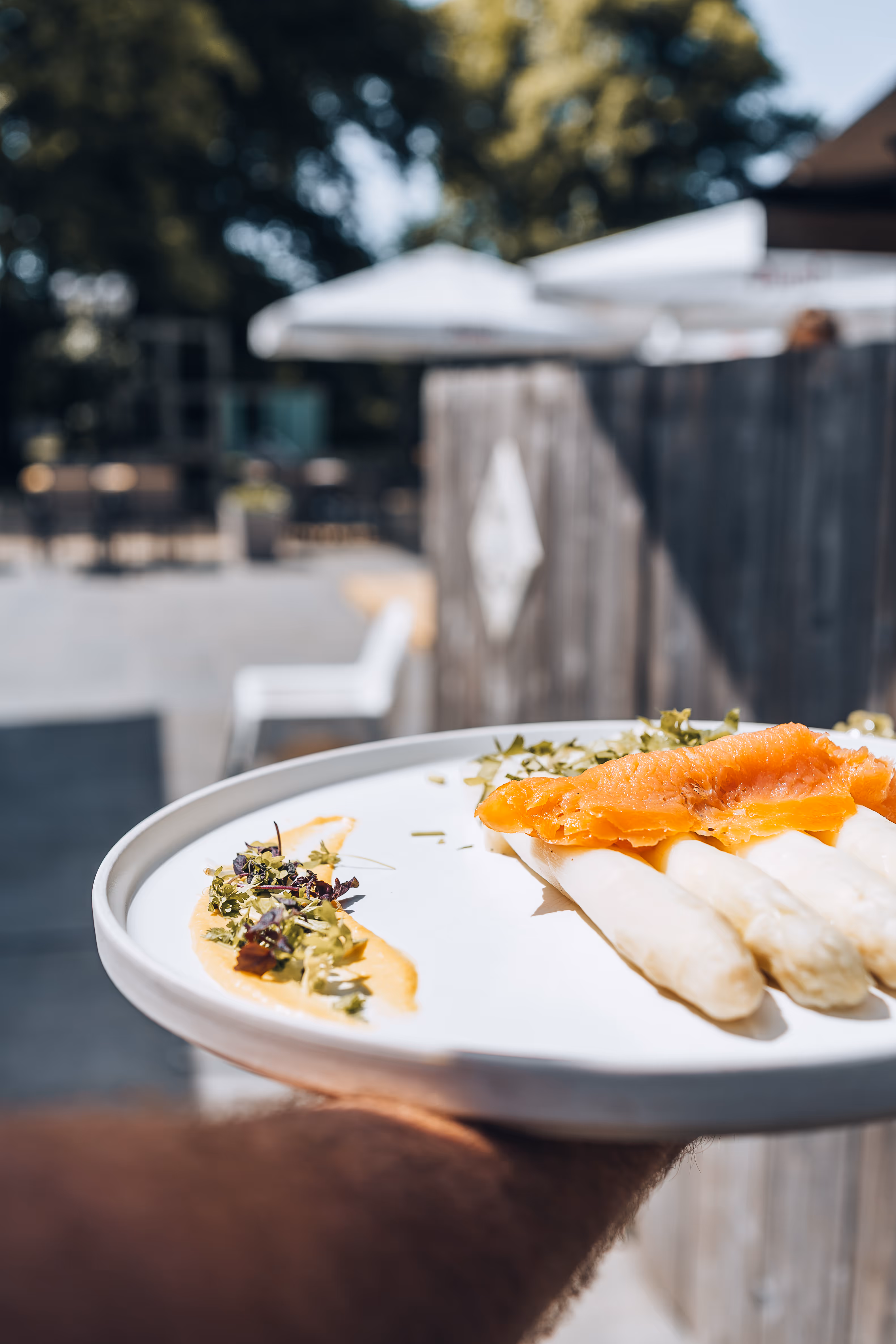 Asperges met gerookte zalm