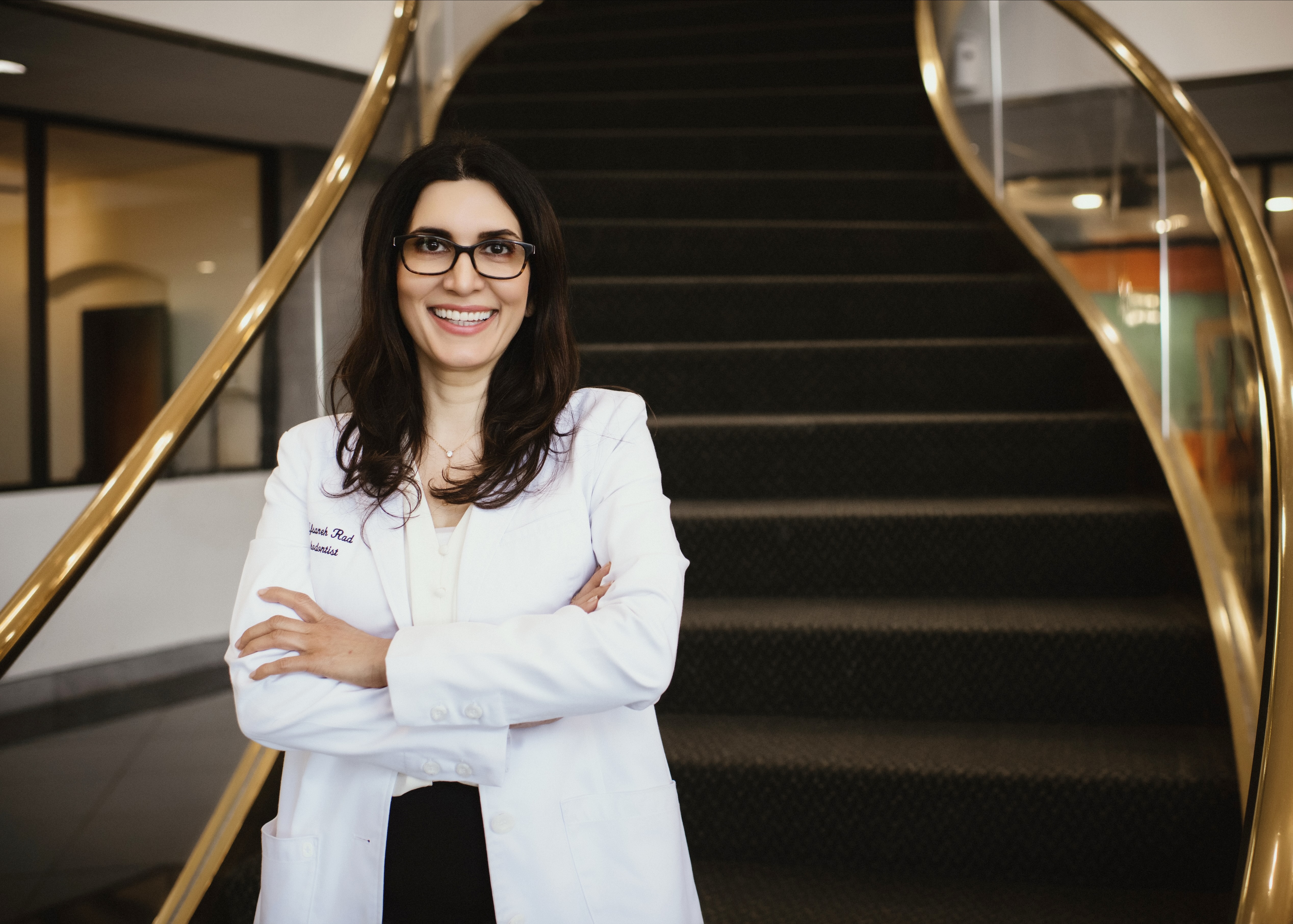 Dr. Afsaneh Rad, Harvard-trained prosthodontist at Smile Boutique Implant Center in Austin.