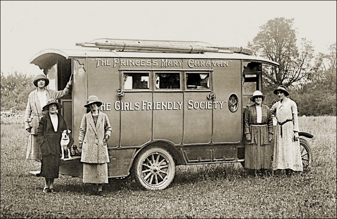 Vintage Photo of the Princess Mary Caravan of The Girls Friendly Society