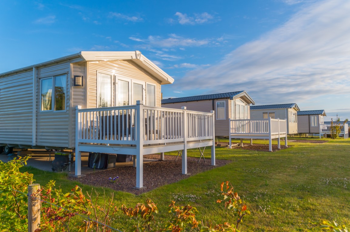 Row of Static caravans