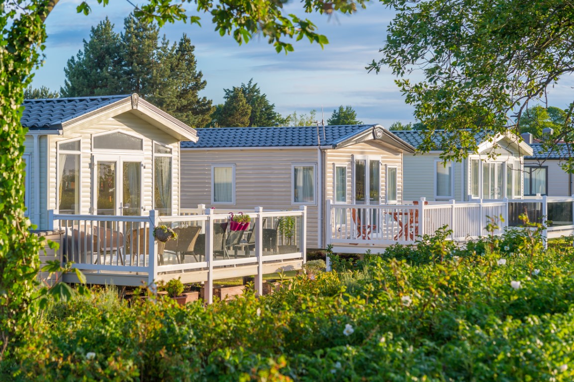 row of static caravans