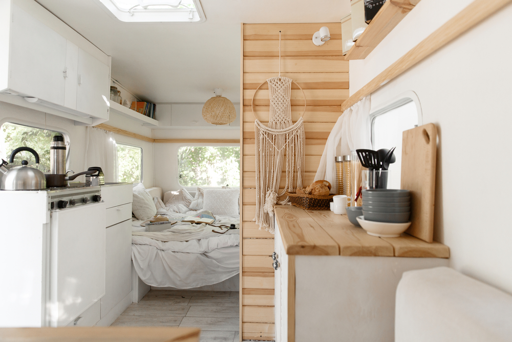 Touring caravan interior