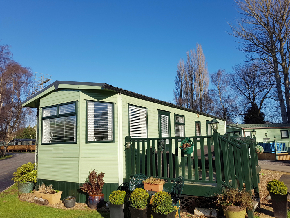 green static caravan