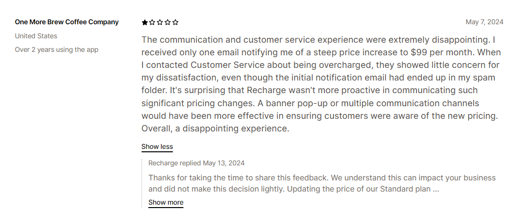 recharge vs yotpo reviews 3